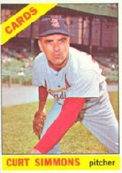 1966 Topps Baseball Cards      489     Curt Simmons